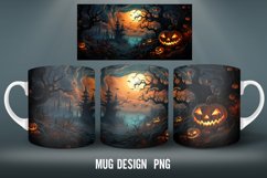 Pumpkin Halloween Mug Wrap Sublimation Designs | Coffee Mug Product Image 4