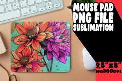 Vibrant Flower Patterns Mouse Pad PNG Product Image 1