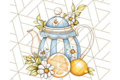 Mediterranean Cottagecore Kitchen PNG Clipart with Lemons Product Image 4