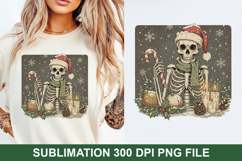 Christmas skeleton Sublimation - Christmas PNG Design Product Image 1