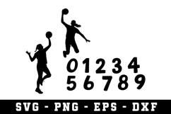 Basketball Players 123 Svg |Basketball SVG Cut files | Cricu Product Image 1