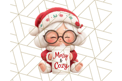 Santa’s Pajama Day Clipart, Cute Christmas Bedtime PNG Product Image 4