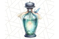Gothic Fairy & Potion Clipart, Dark Fantasy PNG Printable Product Image 4