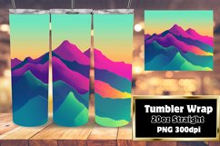Sublimation Tumbler Wrap with Unique Gradient Designs 20oz Product Image 1