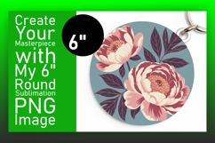 Dynamic Circle Design for Coaster Template , Flowers Product Image 1
