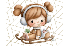 Cozy Cookie Village Clipart, Gingerbread Holiday PNG Product Image 4
