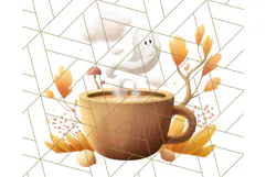 Cottagecore Halloween Clipart Cozy PNG, Autumn Fall Png Product Image 4