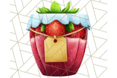 Strawberry Fruit PNG Clipart, Adorable Kawaii Characters Png Product Image 4