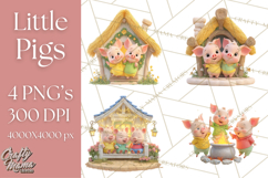 Storybook Piglets Fairy Tale Storybook PNG Clipart Product Image 1