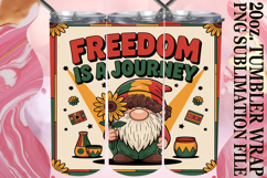 Cheerful Mornings 20oz tumbler wrap, Juneteenth Product Image 1