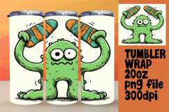 EYE-CATCHING 20oz Sublimation Tumbler , Monster Product Image 1