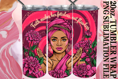 Vibrant Mornings 20oz tumbler wrap, Praying Woman Product Image 1