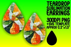 Glitter Flower Teardrop Earring Design Product Image 1