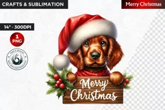 Christmas Puppy clipart, Dog clipart, winter clipart Product Image 1