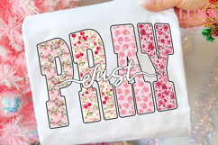 Christian Png, JUST PRAY Png Floral Christian Png Product Image 4