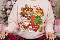 Vintage Christmas PNG, Christmas Bow Png, Retro Christmas Product Image 3