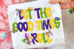 Let The Good Times Roll png, Mardi Gras Bow Fleur De Lis Png Product Image 5