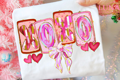 Brushstroke Valentines XOXO PNG, Trendy Valentine's Day Png Product Image 1