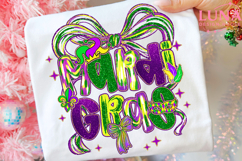 Brushstroke Mardi Gras PNG, Fleur De Lis Coquette PNG Product Image 1