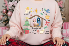 Nativity Scene Christmas Png, Coquette Jesus Christmas Png Product Image 3