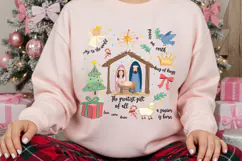 Nativity Scene Christmas Png, Coquette Jesus Christmas Png Product Image 3