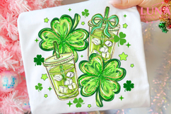 Lucky and Caffeinated png, St Patricks Day Png, Lucky Png Product Image 3