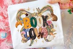 Book Lover Png, Floral Book Png, Reading Png, Bookworm Png Product Image 4