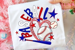 Preppy Baseball Mama Bow Glitter Png, Baseball Game Day Png Product Image 3
