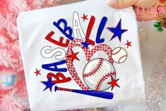 Preppy Baseball Mama Bow Glitter Png, Baseball Game Day Png Product Image 3