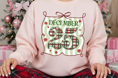 December 25 Png, Checkered Red Letters Png, Christmas Png Product Image 2
