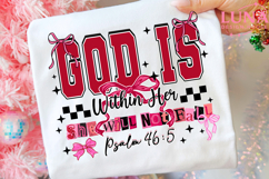 God Is Within Her She Will Not Fall, Coquette Christian Png Product Image 6