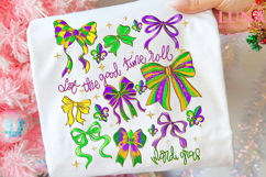 Let The Good Times Roll png, Mardi Gras Bow Png Product Image 6