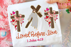 Loved Before Love Valentines Day PNG Glitter Jesus Valentine Product Image 4