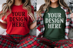 Christmas Comfort color Couple Mockup , Couple mockup Product Image 1