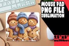 Christmas Gingerbread Design Mouse Pad Sublimation Product Image 1