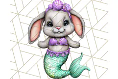 Halloween Bunny Clipart, Cute Bunnies in Costumes PNG Product Image 4