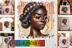 Vibrant TSHIRT Designs PNG, Afro Girl Product Image 1