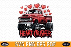 Heart Crusher Valentine's Day SVG | Sublimation | SVG File Product Image 1