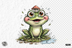 Summer Whimsical Frog PNG Clipart Product Image 1
