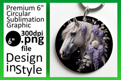 Cute Circle Coaster PNG Artwork , Horse Product Image 1