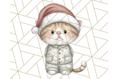 Christmas Pets in Pajamas Clipart PNG, Christmas Png Clipart Product Image 4