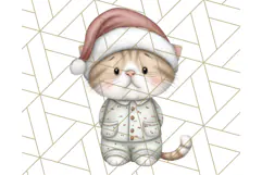 Christmas Pets in Pajamas Clipart PNG, Christmas Png Clipart Product Image 4