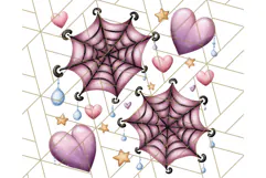 Pastel Goth Halloween PNG Clipart, Creepy Cute Art Product Image 4
