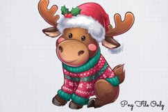 Woodland Christmas Animals Cliparts PNG Product Image 1