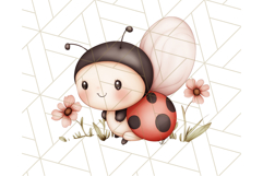 Cute Ladybug Clipart PNG, Pastel Whimsical Bug Illustrations Product Image 4
