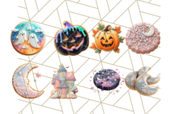 Halloween Cookie Clipart PNG, Spooky Sugar Treat Art Product Image 4