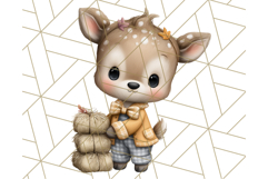 Thanksgiving Woodland Animals Clipart PNG Product Image 4