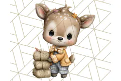 Thanksgiving Woodland Animals Clipart PNG Product Image 4