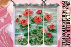 Spring 3D Flower Tumbler Wrap - Sublimation for 20oz Product Image 1