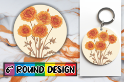 Vibrant Circle Design for Coasters , Beauty Flower Product Image 1